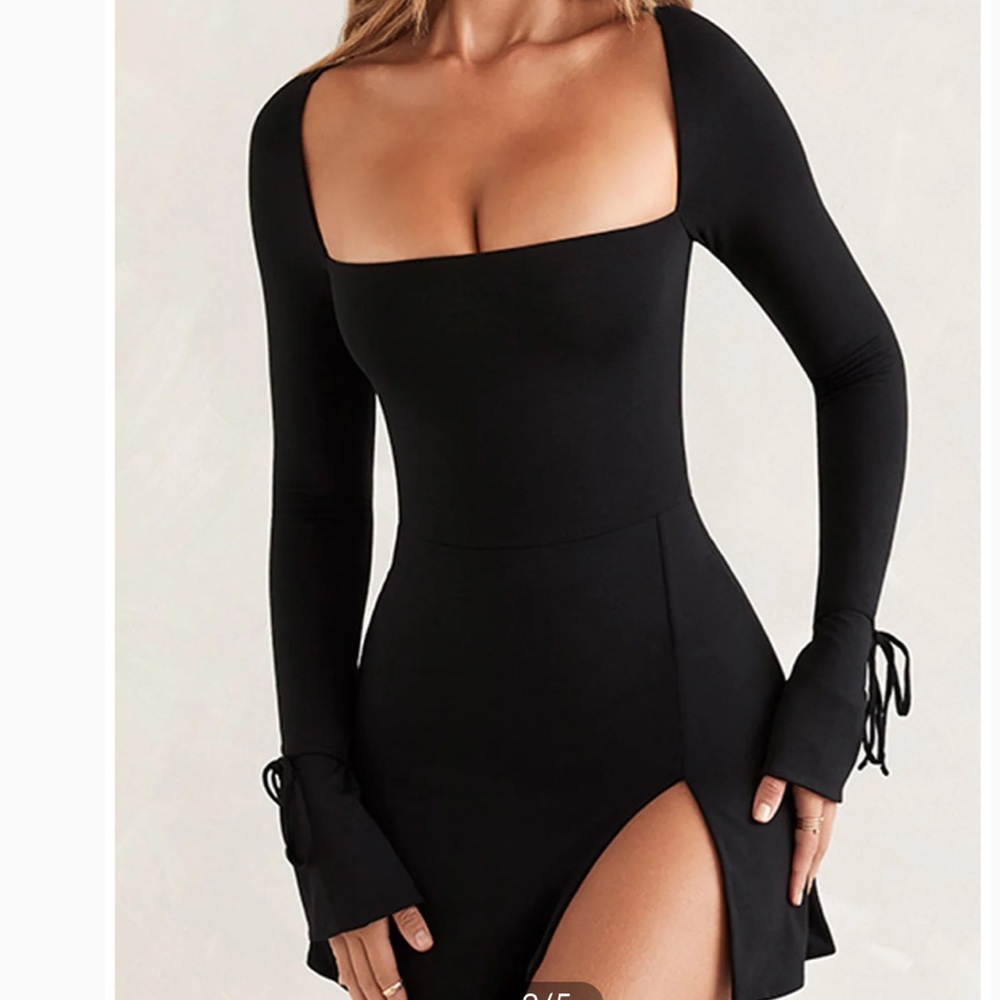 Commense Basic Square Neck Short Dress - image 3